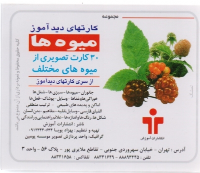 کارتهای دیدآموز میوه ها